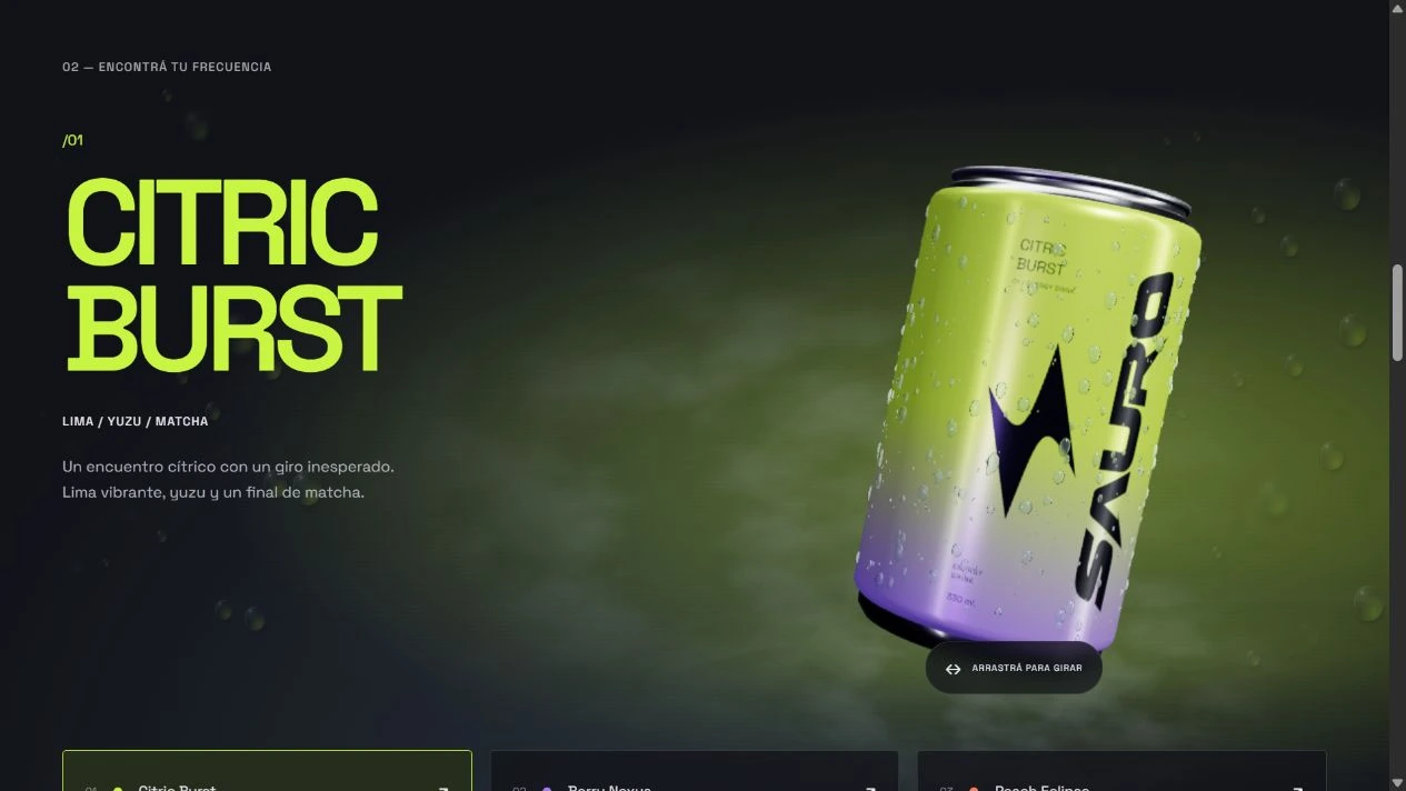Sauro Citric Burst: presentación de la lata y descripción del sabor en verde lima